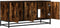 vidaXL - Tv-meubel - 100x35x50 - cm - bewerkt - hout - metaal - gerookt - eikenkleurig