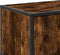 vidaXL - Tv-meubel - 100x35x50 - cm - bewerkt - hout - metaal - gerookt - eikenkleurig