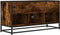 vidaXL - Tv-meubel - 100x35x50 - cm - bewerkt - hout - metaal - gerookt - eikenkleurig