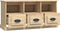 vidaXL - Tv-meubel - 100x35x50 - cm - bewerkt - hout - sonoma - eikenkleurig