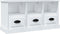 vidaXL - Tv-meubel - 100x35x50 - cm - bewerkt - hout - wit