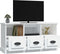 vidaXL - Tv-meubel - 100x35x50 - cm - bewerkt - hout - wit