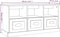 vidaXL - Tv-meubel - 100x35x50 - cm - bewerkt - hout - wit