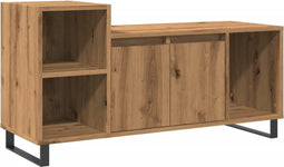 vidaXL - Tv-meubel - 100x35x55 - cm - bewerkt - hout - artisanaal - eikenkleur