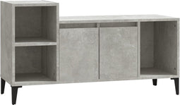 vidaXL - Tv-meubel - 100x35x55 - cm - bewerkt - hout - betongrijs