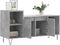 vidaXL - Tv-meubel - 100x35x55 - cm - bewerkt - hout - betongrijs