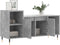 vidaXL - Tv-meubel - 100x35x55 - cm - bewerkt - hout - betongrijs