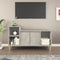 vidaXL - Tv-meubel - 100x35x55 - cm - bewerkt - hout - betongrijs