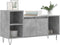 vidaXL - Tv-meubel - 100x35x55 - cm - bewerkt - hout - betongrijs