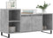 vidaXL - Tv-meubel - 100x35x55 - cm - bewerkt - hout - betongrijs