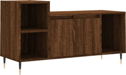 vidaXL - Tv-meubel - 100x35x55 - cm - bewerkt - hout - bruin - eikenkleur