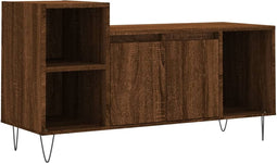 vidaXL - Tv-meubel - 100x35x55 - cm - bewerkt - hout - bruin - eikenkleur