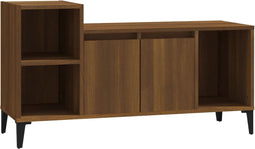 vidaXL - Tv-meubel - 100x35x55 - cm - bewerkt - hout - bruin - eikenkleur