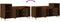 vidaXL - Tv-meubel - 100x35x55 - cm - bewerkt - hout - bruin - eikenkleur