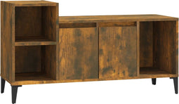 vidaXL - Tv-meubel - 100x35x55 - cm - bewerkt - hout - gerookt - eikenkleurig