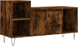 vidaXL - Tv-meubel - 100x35x55 - cm - bewerkt - hout - gerookt - eikenkleurig
