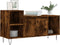 vidaXL - Tv-meubel - 100x35x55 - cm - bewerkt - hout - gerookt - eikenkleurig