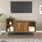 vidaXL - Tv-meubel - 100x35x55 - cm - bewerkt - hout - gerookt - eikenkleurig