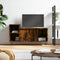 vidaXL - Tv-meubel - 100x35x55 - cm - bewerkt - hout - gerookt - eikenkleurig
