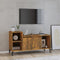 vidaXL - Tv-meubel - 100x35x55 - cm - bewerkt - hout - gerookt - eikenkleurig