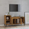 vidaXL - Tv-meubel - 100x35x55 - cm - bewerkt - hout - gerookt - eikenkleurig