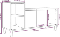 vidaXL - Tv-meubel - 100x35x55 - cm - bewerkt - hout - grijs - sonoma - eikenkleurig