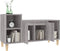 vidaXL - Tv-meubel - 100x35x55 - cm - bewerkt - hout - grijs - sonoma - eikenkleurig