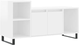 vidaXL - Tv-meubel - 100x35x55 - cm - bewerkt - hout - hoogglans - wit