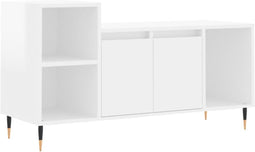 vidaXL - Tv-meubel - 100x35x55 - cm - bewerkt - hout - hoogglans - wit
