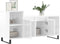 vidaXL - Tv-meubel - 100x35x55 - cm - bewerkt - hout - hoogglans - wit
