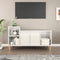vidaXL - Tv-meubel - 100x35x55 - cm - bewerkt - hout - hoogglans - wit