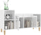 vidaXL - Tv-meubel - 100x35x55 - cm - bewerkt - hout - hoogglans - wit