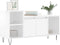 vidaXL - Tv-meubel - 100x35x55 - cm - bewerkt - hout - hoogglans - wit