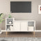 vidaXL - Tv-meubel - 100x35x55 - cm - bewerkt - hout - wit