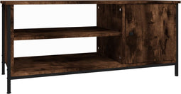 vidaXL - Tv-meubel - 100x40x45 - cm - bewerkt - hout - gerookt - eikenkleurig