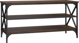 vidaXL - Tv-meubel - 100x40x50 - cm - bewerkt - hout - bruin - eikenkleur