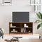 vidaXL - Tv-meubel - 100x40x50 - cm - bewerkt - hout - bruin - eikenkleur