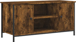 vidaXL - Tv-meubel - 100x40x50 - cm - bewerkt - hout - gerookt - eikenkleurig