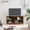 vidaXL - Tv-meubel - 100x40x50 - cm - bewerkt - hout - gerookt - eikenkleurig