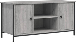vidaXL - Tv-meubel - 100x40x50 - cm - bewerkt - hout - grijs - sonoma - eikenkleurig