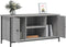 vidaXL - Tv-meubel - 100x40x50 - cm - bewerkt - hout - grijs - sonoma - eikenkleurig