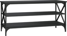 vidaXL - Tv-meubel - 100x40x50 - cm - bewerkt - hout - zwart
