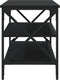 vidaXL - Tv-meubel - 100x40x50 - cm - bewerkt - hout - zwart