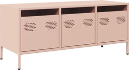 vidaXL - Tv-meubel - 101,5x39x43,5 - cm - koudgewalst - staal - roze
