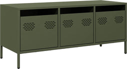 vidaXL - Tv-meubel - 101,5x39x43,5 - cm - koudgewalst - staal - olijfgroen