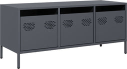 vidaXL - Tv-meubel - 101,5x39x43,5 - cm - koudgewalst - staal - antracietkleurig