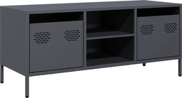 vidaXL - Tv-meubel - 101,5x39x43,5 - cm - koudgewalst - staal - antracietkleurig