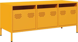 vidaXL - Tv-meubel - 101,5x39x43,5 - cm - koudgewalst - staal - mosterdgeel