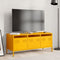 vidaXL - Tv-meubel - 101,5x39x43,5 - cm - koudgewalst - staal - mosterdgeel