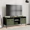 vidaXL - Tv-meubel - 101,5x39x43,5 - cm - koudgewalst - staal - olijfgroen